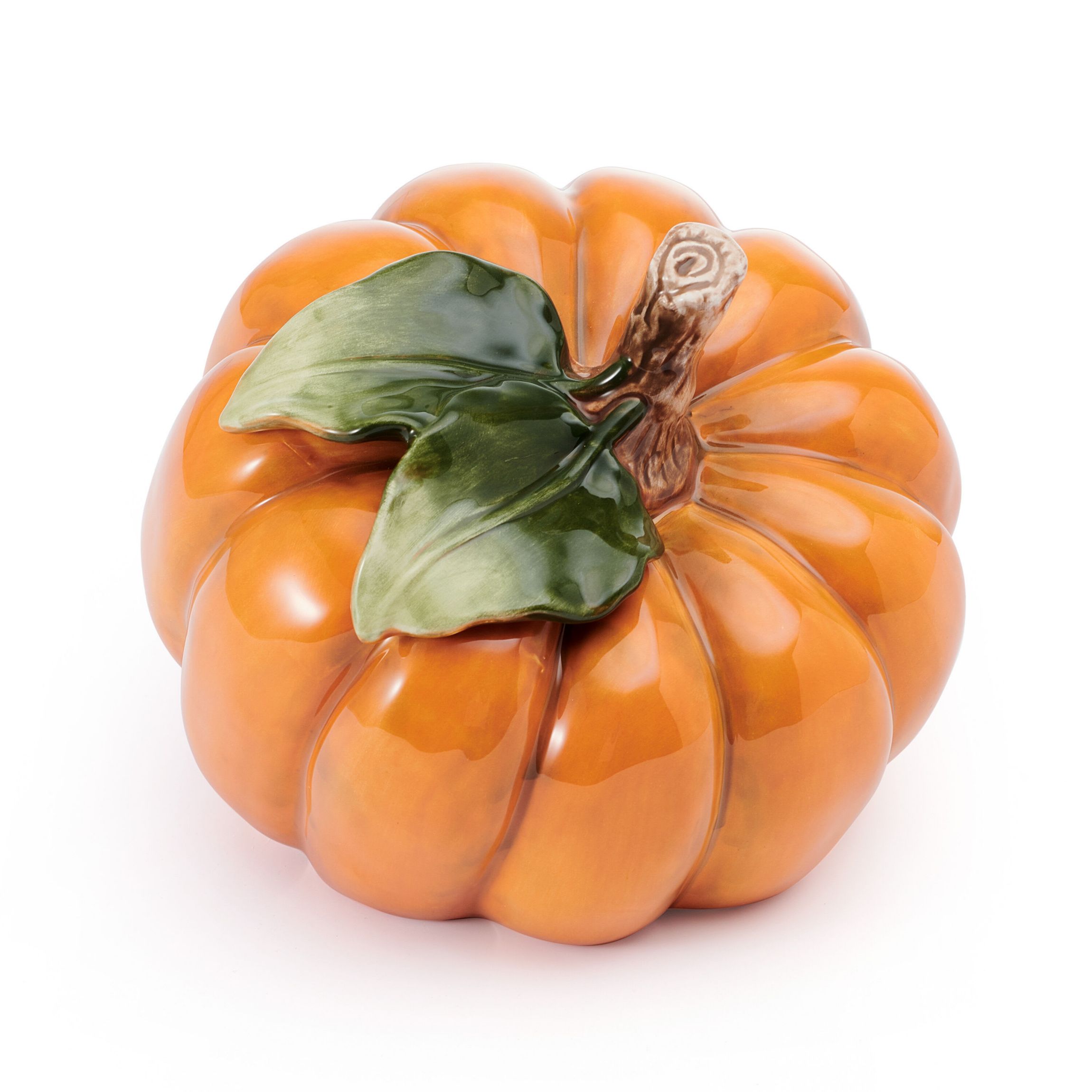 Fitz and Floyd Autumn Harvest Side Orange Pumpkin Figurine