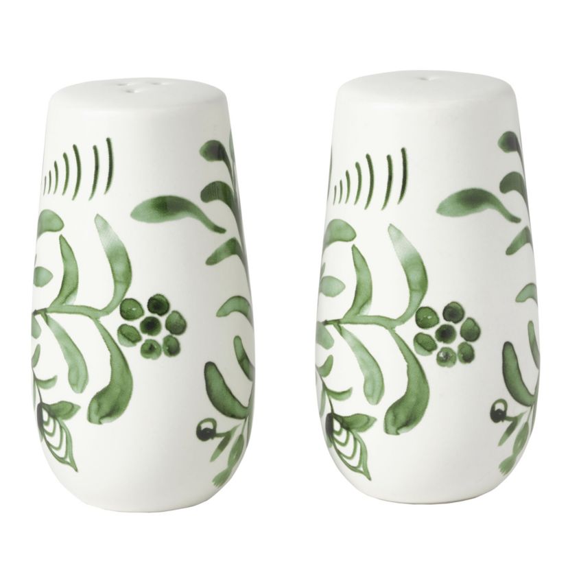 Sicily Green Serve Bowls Plus Salt and Pepper Set