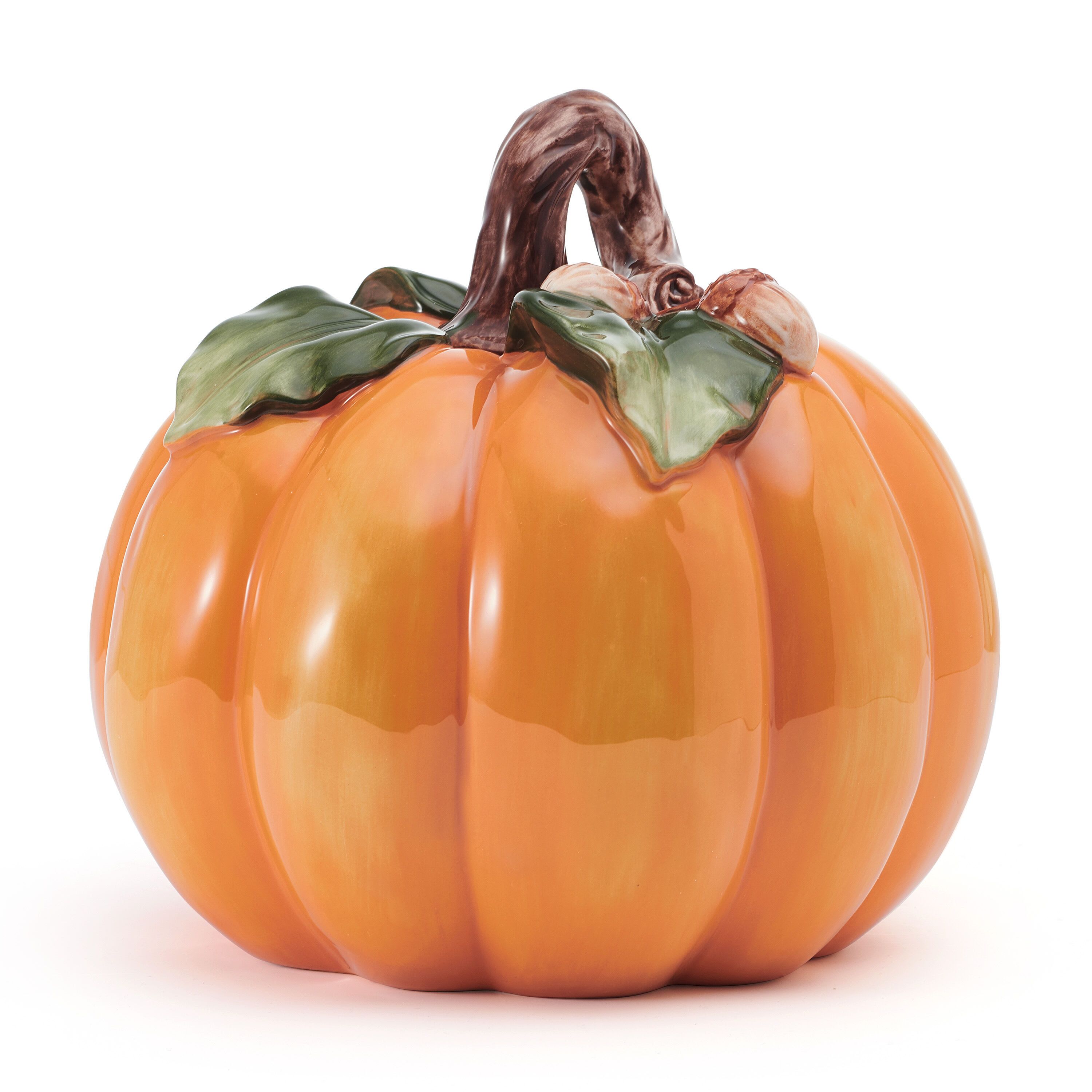Fitz and Floyd Autumn Harvest Orange Pumpkin Figurine