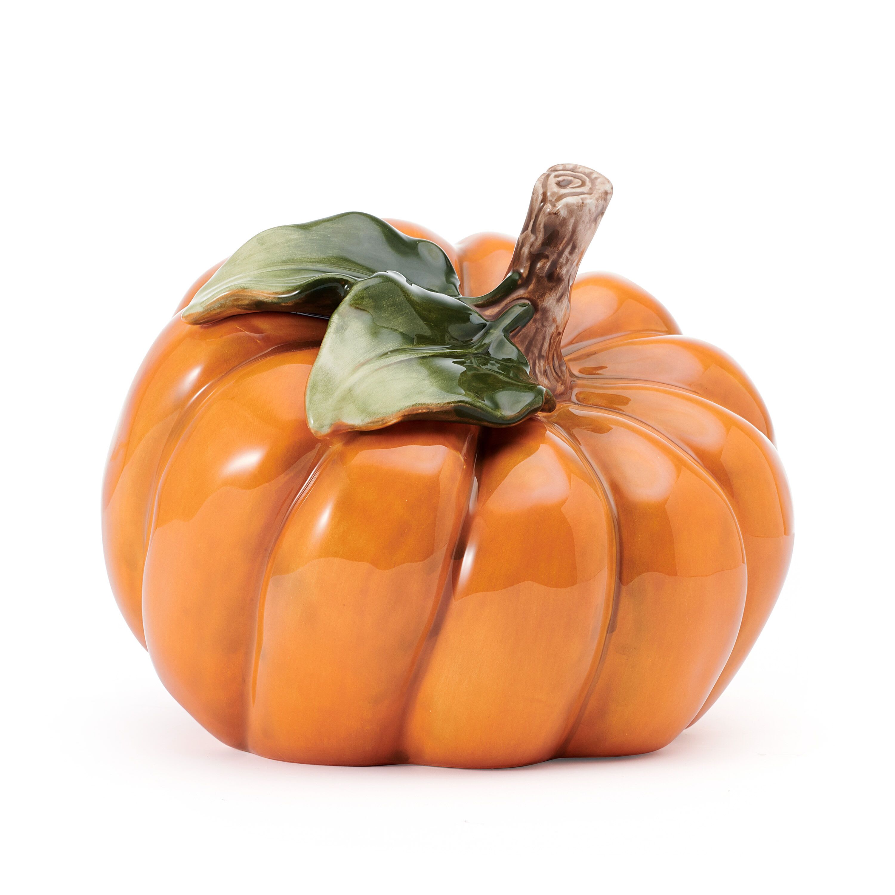 Fitz and Floyd Autumn Harvest Orange Pumpkin Figurine