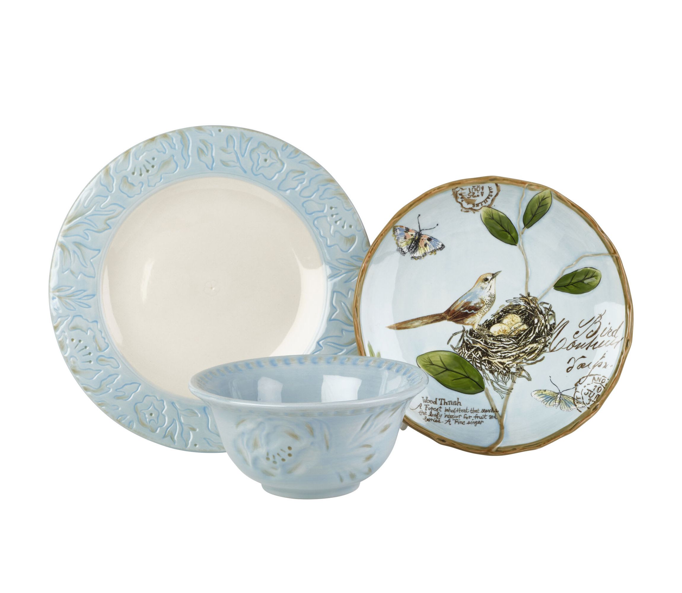 Toulouse Blue 12-pc Dinnerware Set, Service for 4