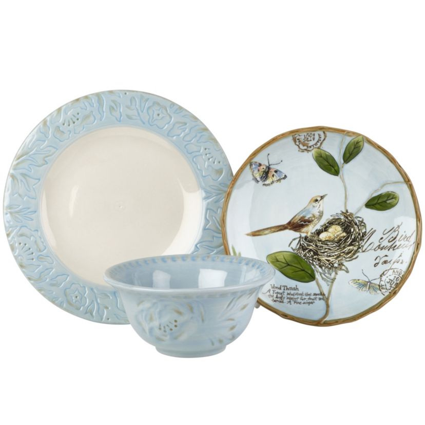 Toulouse Blue 12-pc Dinnerware Set, Service for 4