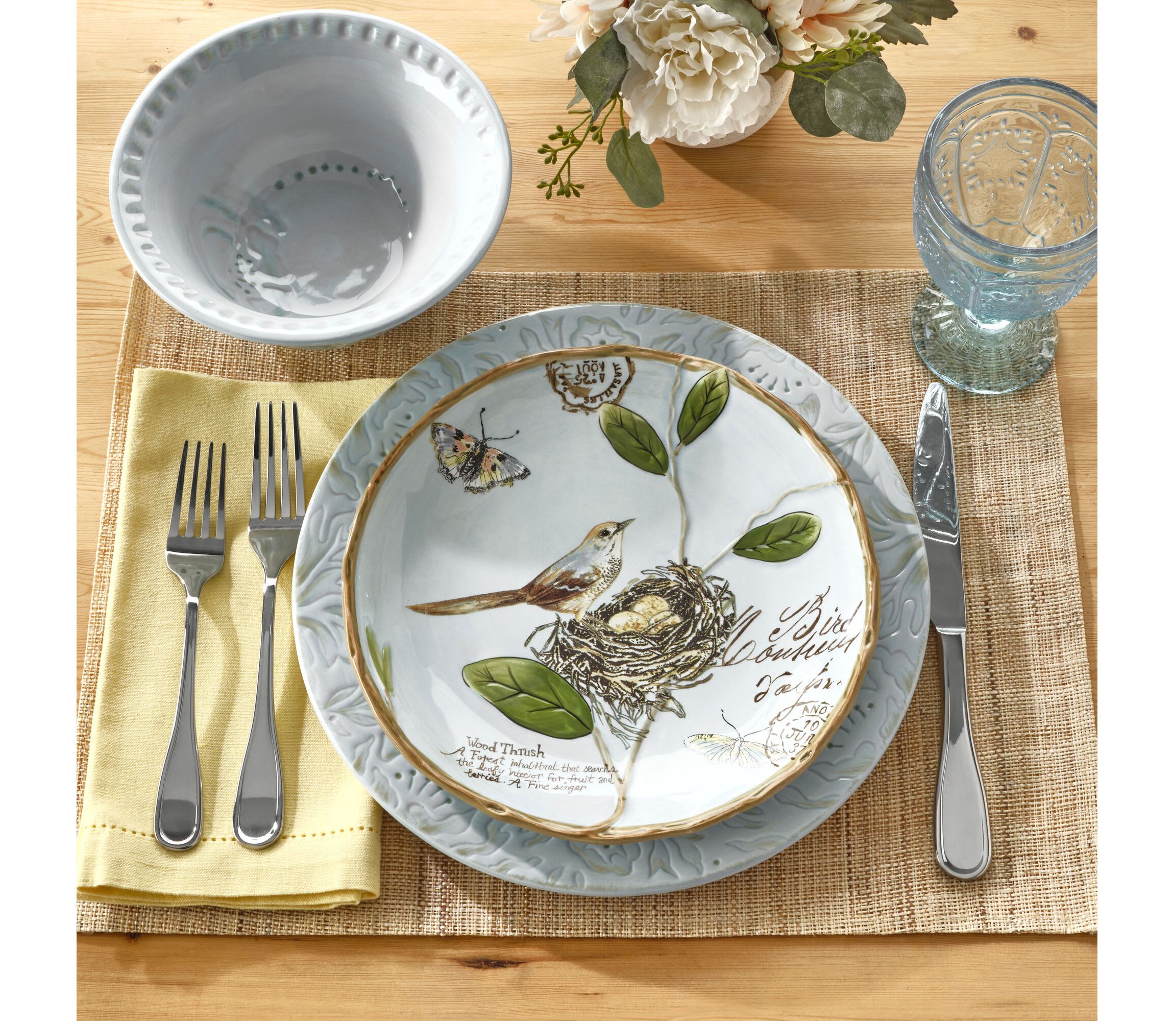 Toulouse Blue 12-pc Dinnerware Set, Service for 4