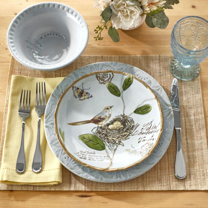 Toulouse Blue 12-pc Dinnerware Set, Service for 4