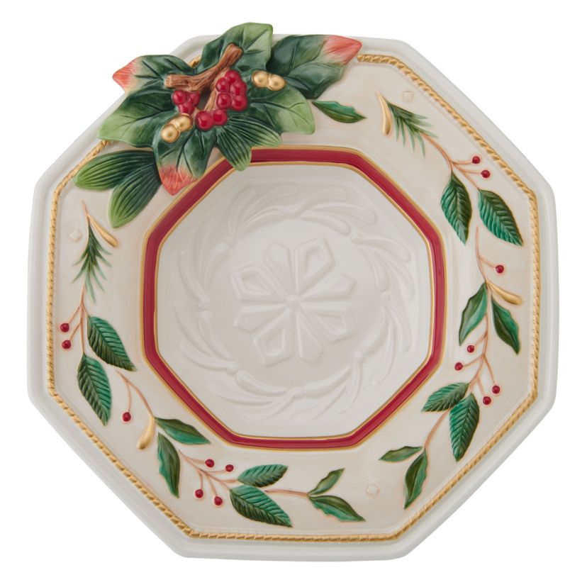 Fitz and Floyd Woodland Holiday Large Serving Bowl