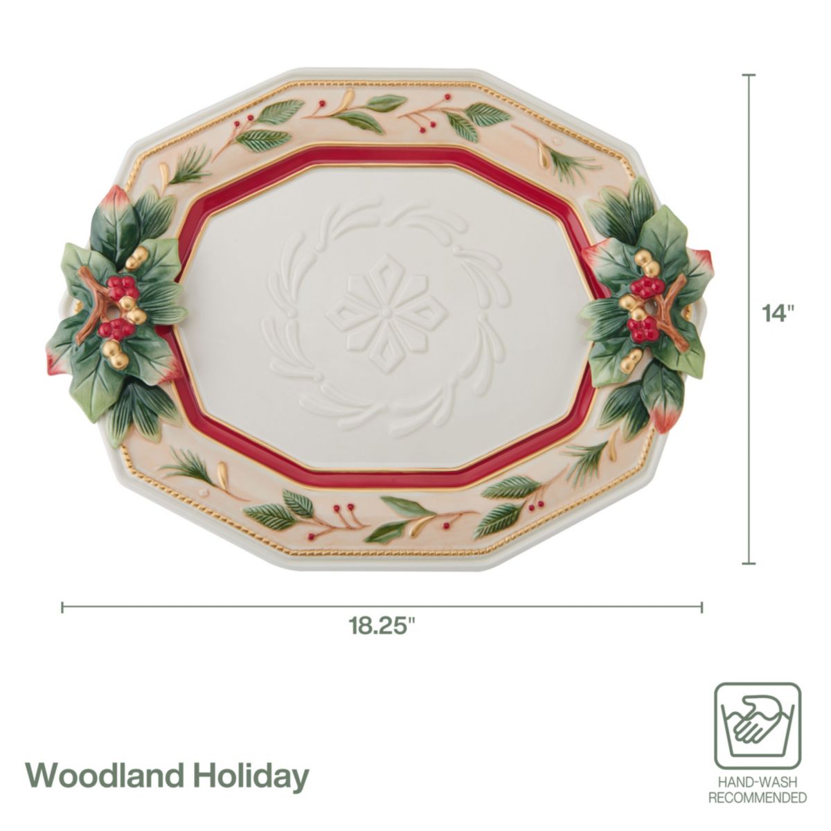 Fitz and Floyd Woodland Holiday Large Platter