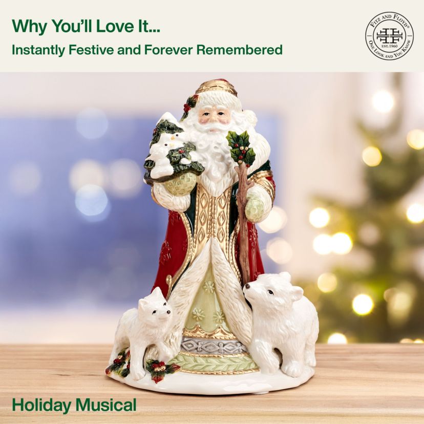 Fitz and Floyd Holiday Musical Woodland Holiday