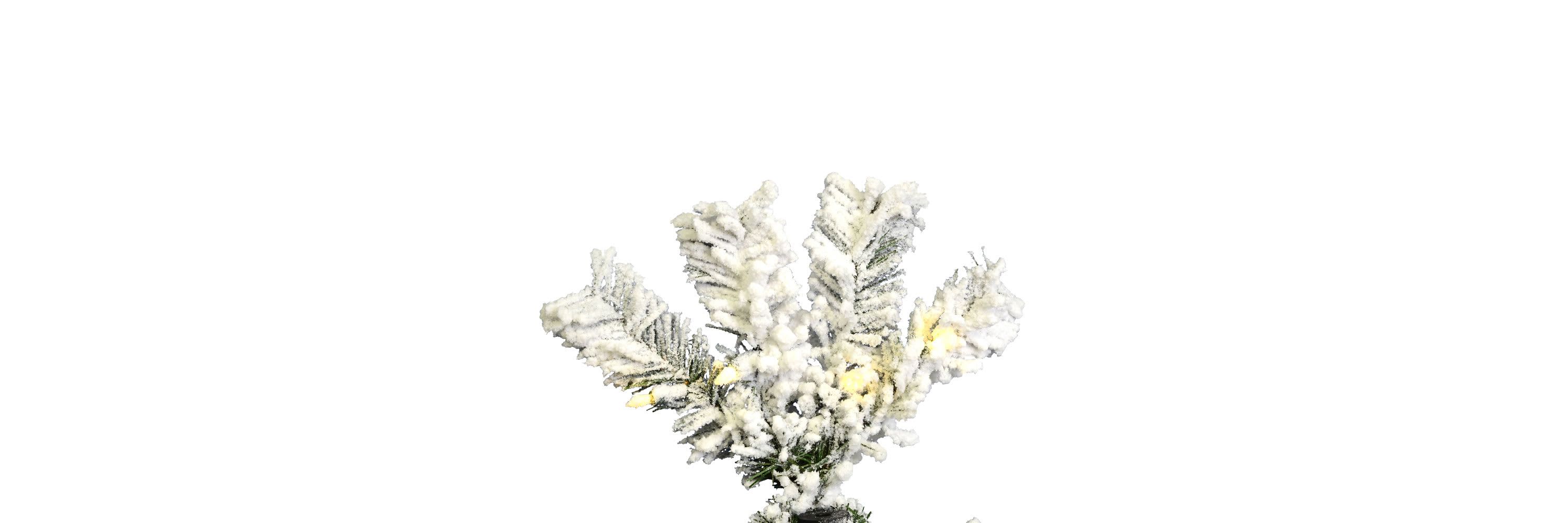 Vickerman 6.5 x 32" Flocked Pacific Pencil Artificial Christmas Tree, Unlit