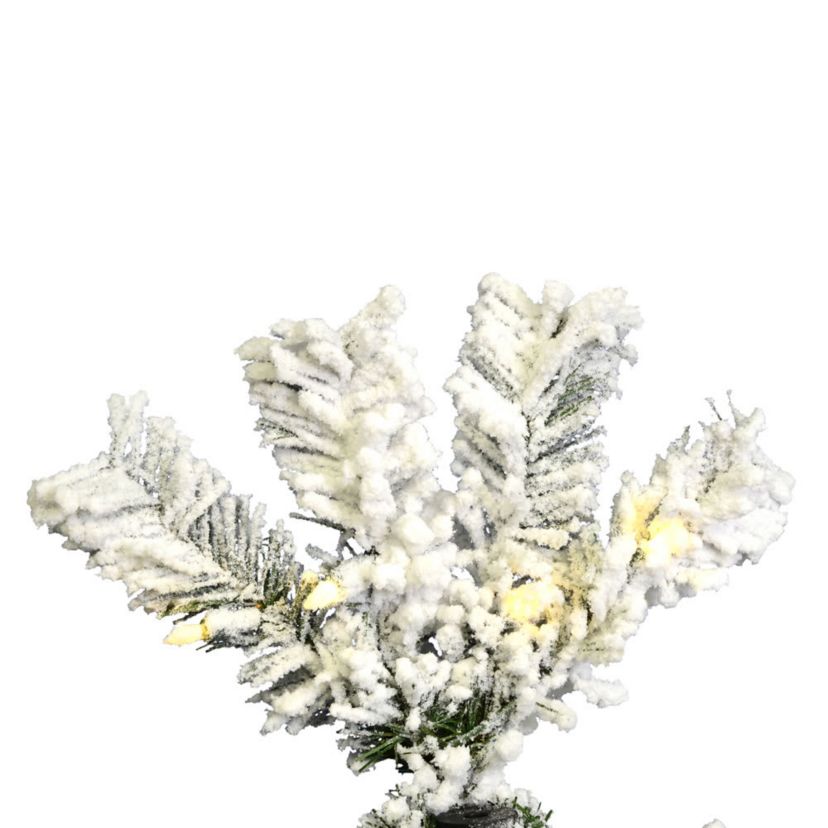 Vickerman 6.5 x 32" Flocked Pacific Pencil Artificial Christmas Tree, Unlit