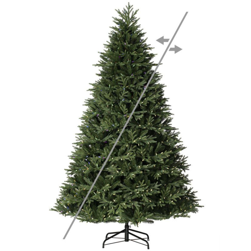 Vickerman 7.5 x 60" Tiffany Fraser Fir Artificial Christmas Tree with Warm White LED Lights.