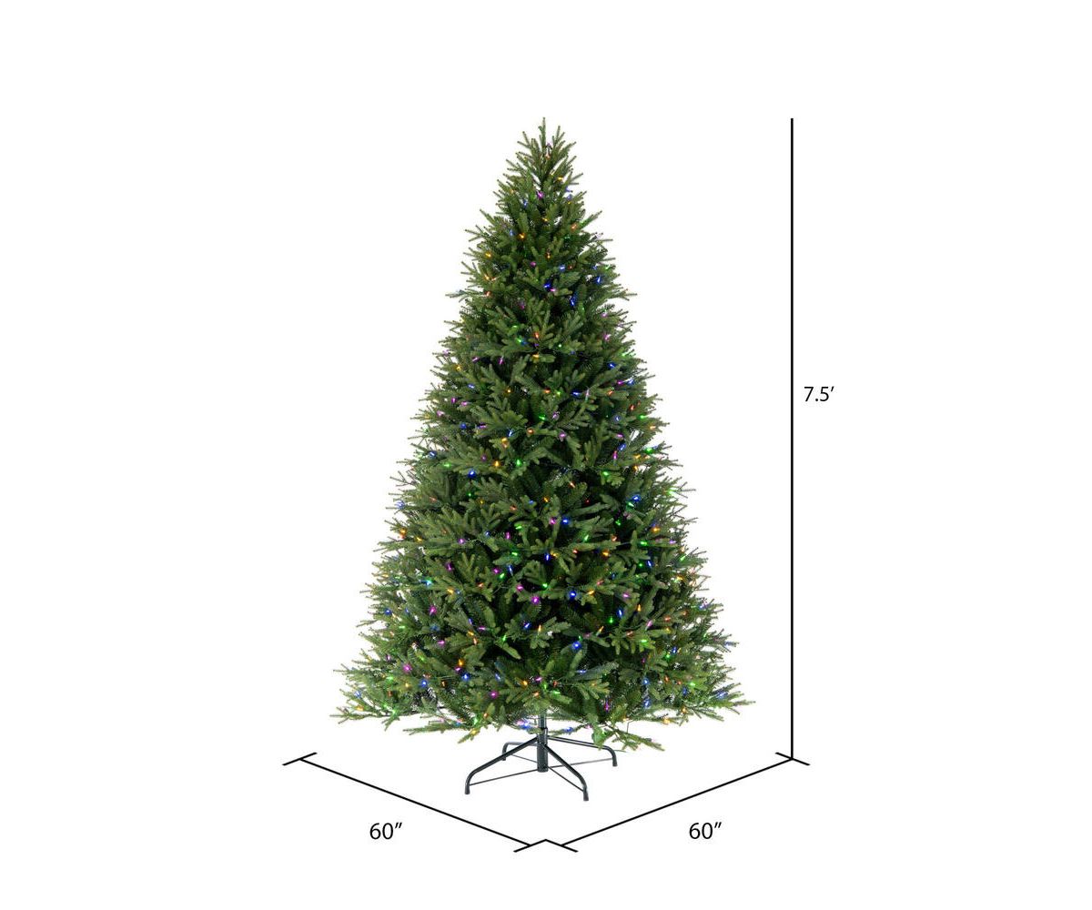 Vickerman 7.5 x 60" Tiffany Fraser Fir Artificial Christmas Tree with Warm White LED Lights.