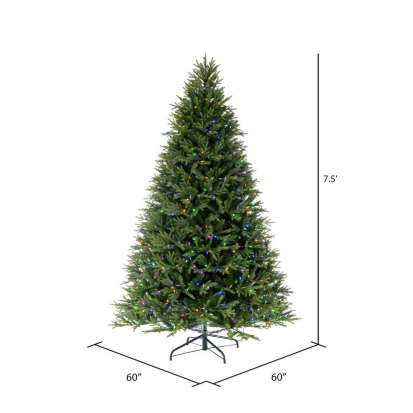 Vickerman 7.5 x 60" Tiffany Fraser Fir Artificial Christmas Tree with Warm White LED Lights.
