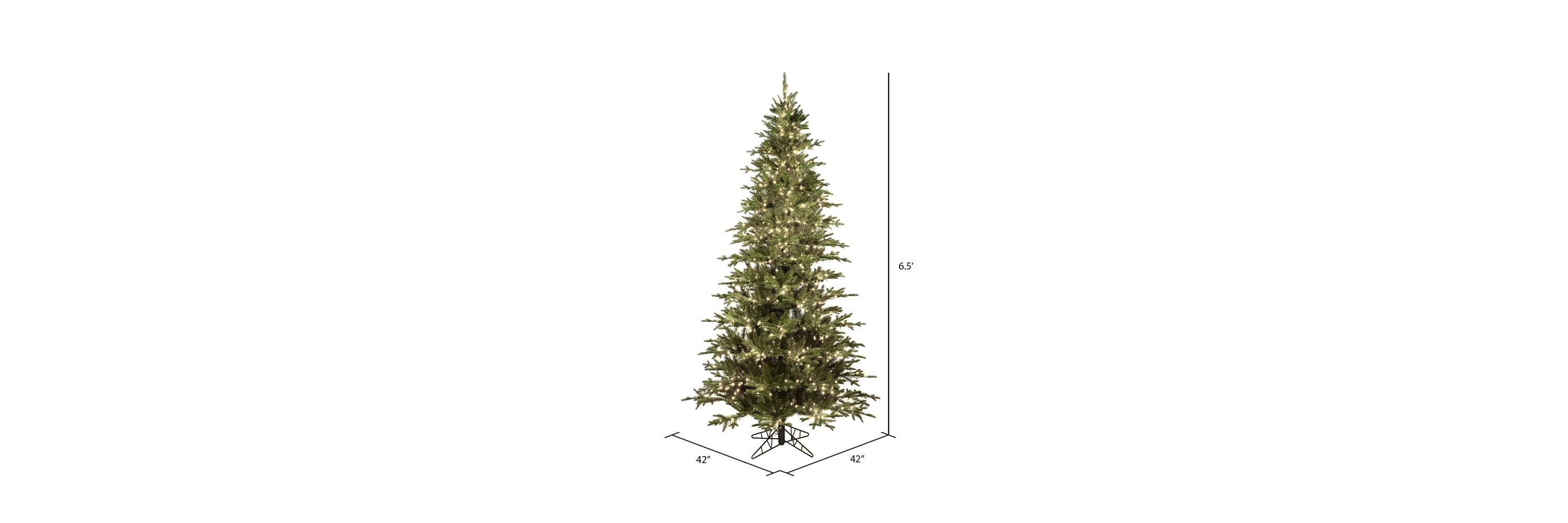 Vickerman 6.5 x 40" Kamas Fraser Fir Artificial Christmas Tree with 3mm LED Color Changing Lights