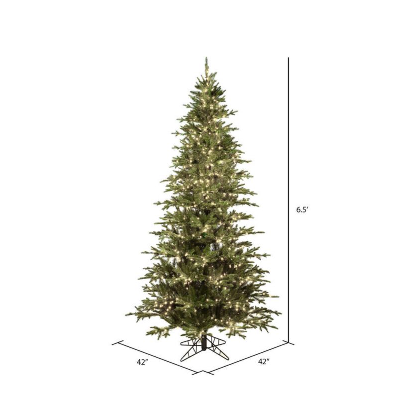 Vickerman 6.5 x 40" Kamas Fraser Fir Artificial Christmas Tree with 3mm LED Color Changing Lights