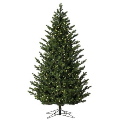 Vickerman 6.5' x 50" Eagle Fraser Fir Full Artificial Christmas Tree with Warm White LED Lights, Green, 6.5 Foot