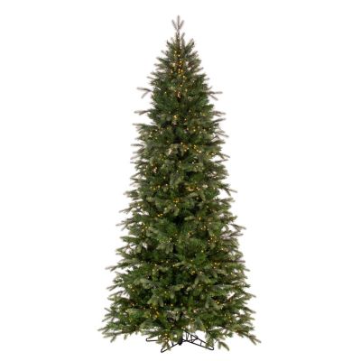 Vickerman 9' x 50" Douglas Fir Artificial Slim Christmas Tree with Warm White LED Lights, Green