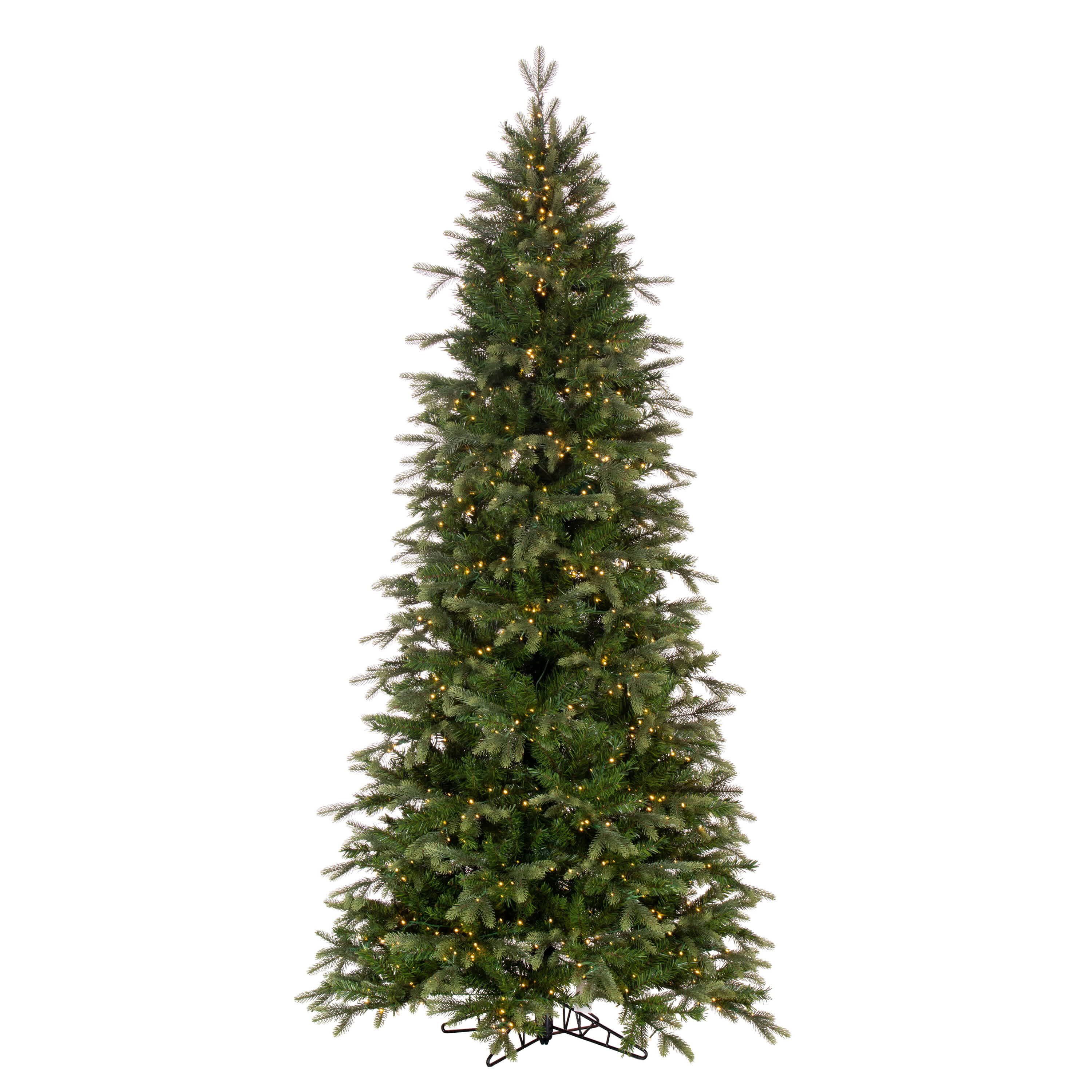 Vickerman 7.5 x 44" Douglas Fir Artificial Slim Christmas Tree with Warm White LED Lights.