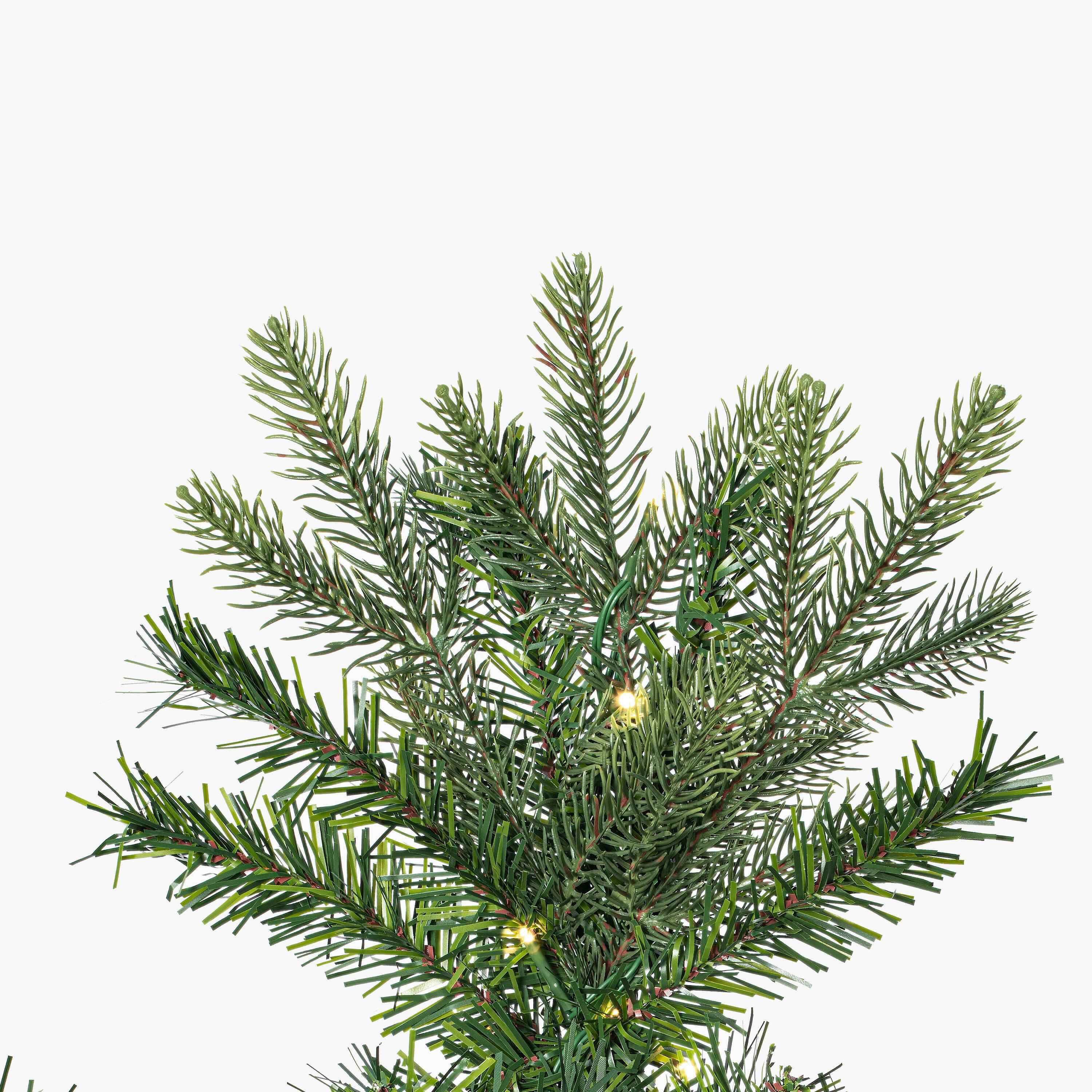 Vickerman 7.5 x 44" Douglas Fir Artificial Slim Christmas Tree with Warm White LED Lights.
