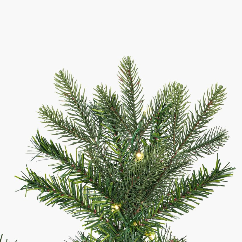 Vickerman 7.5 x 44" Douglas Fir Artificial Slim Christmas Tree with Warm White LED Lights.