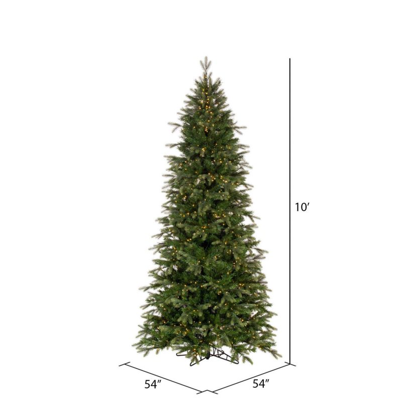 Vickerman 7.5 x 44" Douglas Fir Artificial Slim Christmas Tree with Warm White LED Lights.