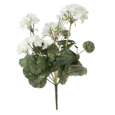 Vickerman Artificial 20" Pink Geranium Bush, 4 per Pack