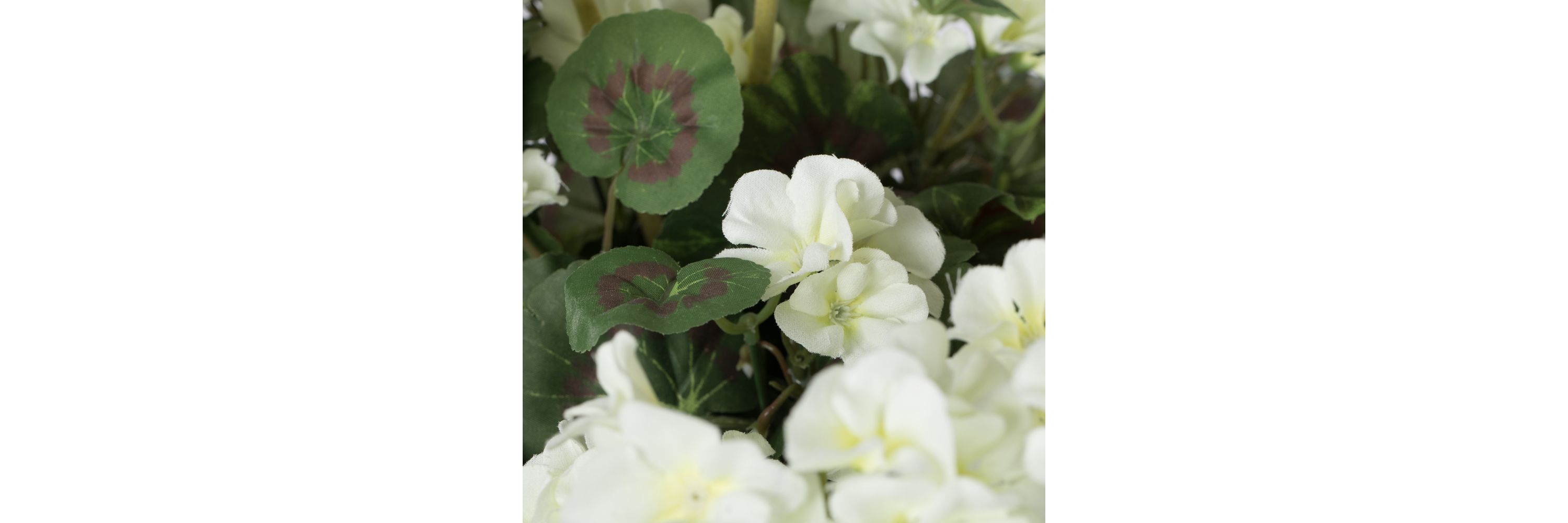 Vickerman Artificial 20" White Geranium Bush, 4 per Pack.