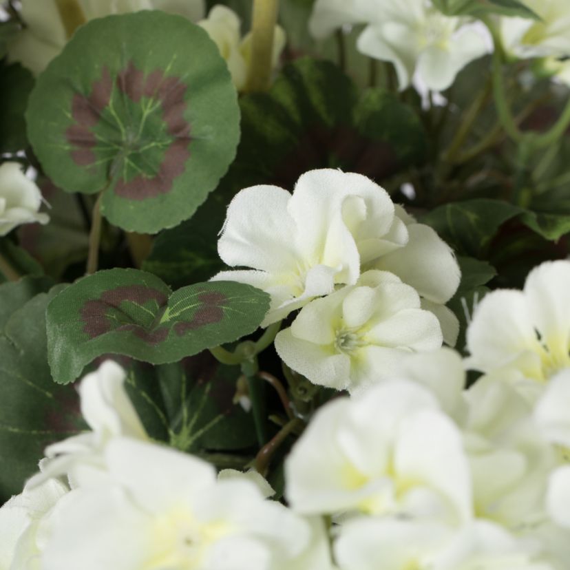 Vickerman Artificial 20" White Geranium Bush, 4 per Pack.