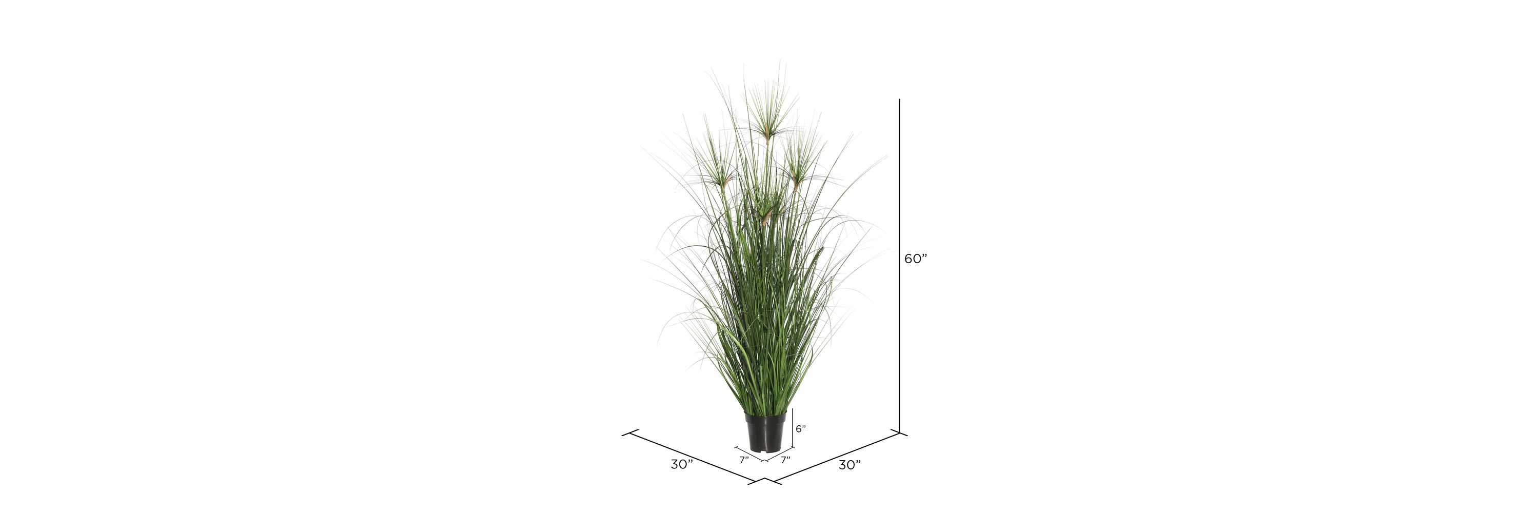 Vickerman 36" Artificial Potted Green Grass.