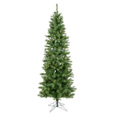 Vickerman 8.5' Salem Pencil Pine Artificial Christmas Tree, 500 Warm White LED Dura-lit Lights