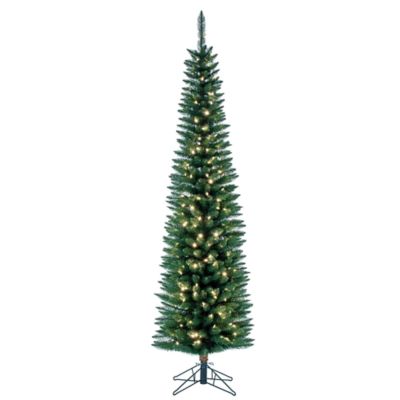 Vickerman 7.5' Durham Pole Pine Artificial Christmas Tree, Warm White LED Dura-lit Lights