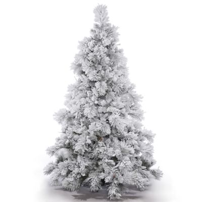 Vickerman 7.5' Flocked Alberta Artificial Christmas Tree, Unlit