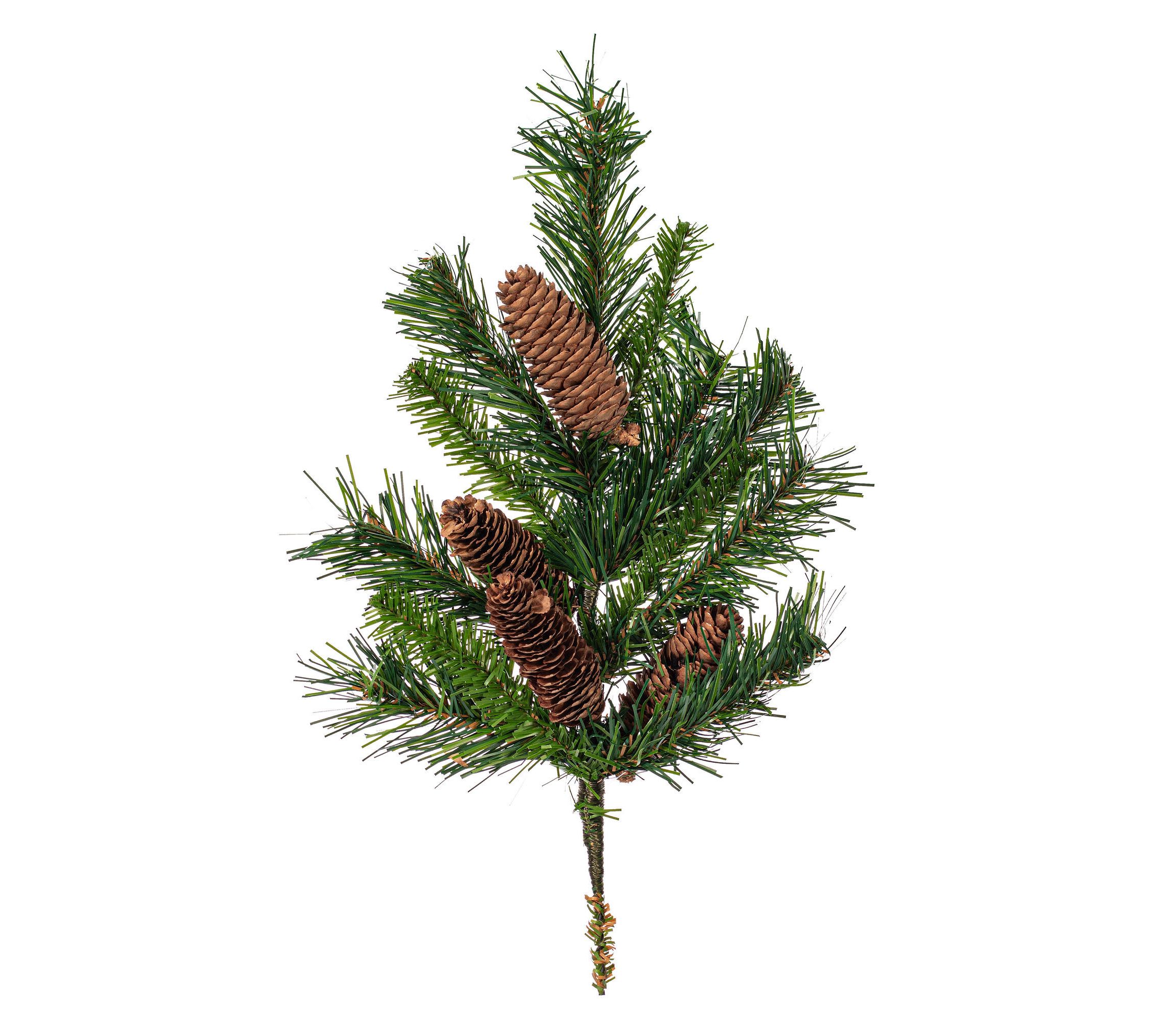 Vickerman 18" Cheyenne Pine Artificial Christmas Spray. Includes 6 sprays per pack.