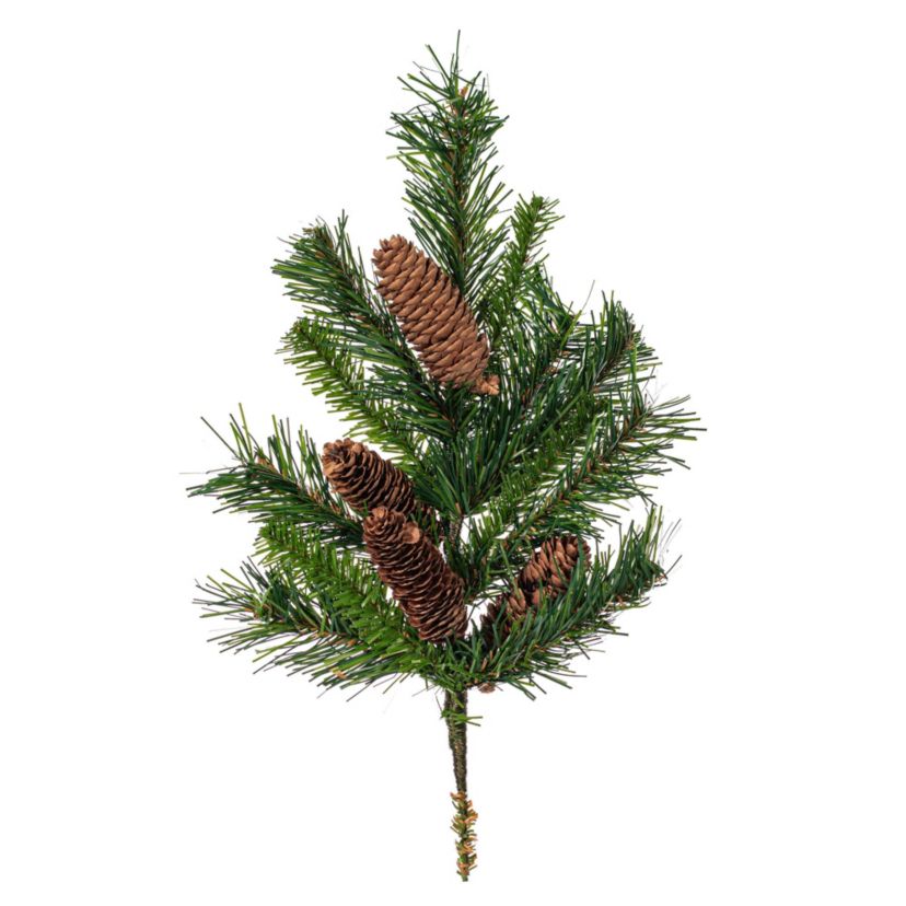 Vickerman 18" Cheyenne Pine Artificial Christmas Spray. Includes 6 sprays per pack.