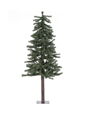 Vickerman 5' Natural Alpine Artificial Christmas Tree Unlit, Green, 5 Foot