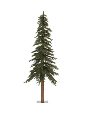 Vickerman 7' Natural Alpine Artificial Christmas Tree Unlit, Green, 7 Foot