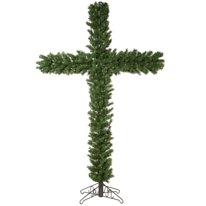 Vickerman Vickerman 7.5' Artificial Christmas Cross, Warm White