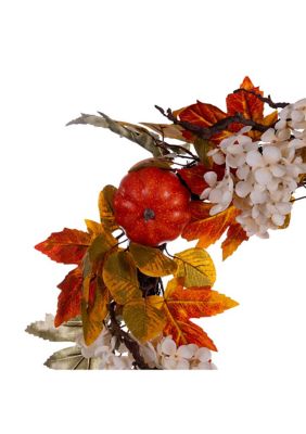 Artificial Fall Pumpkin Hydrangea Wreath