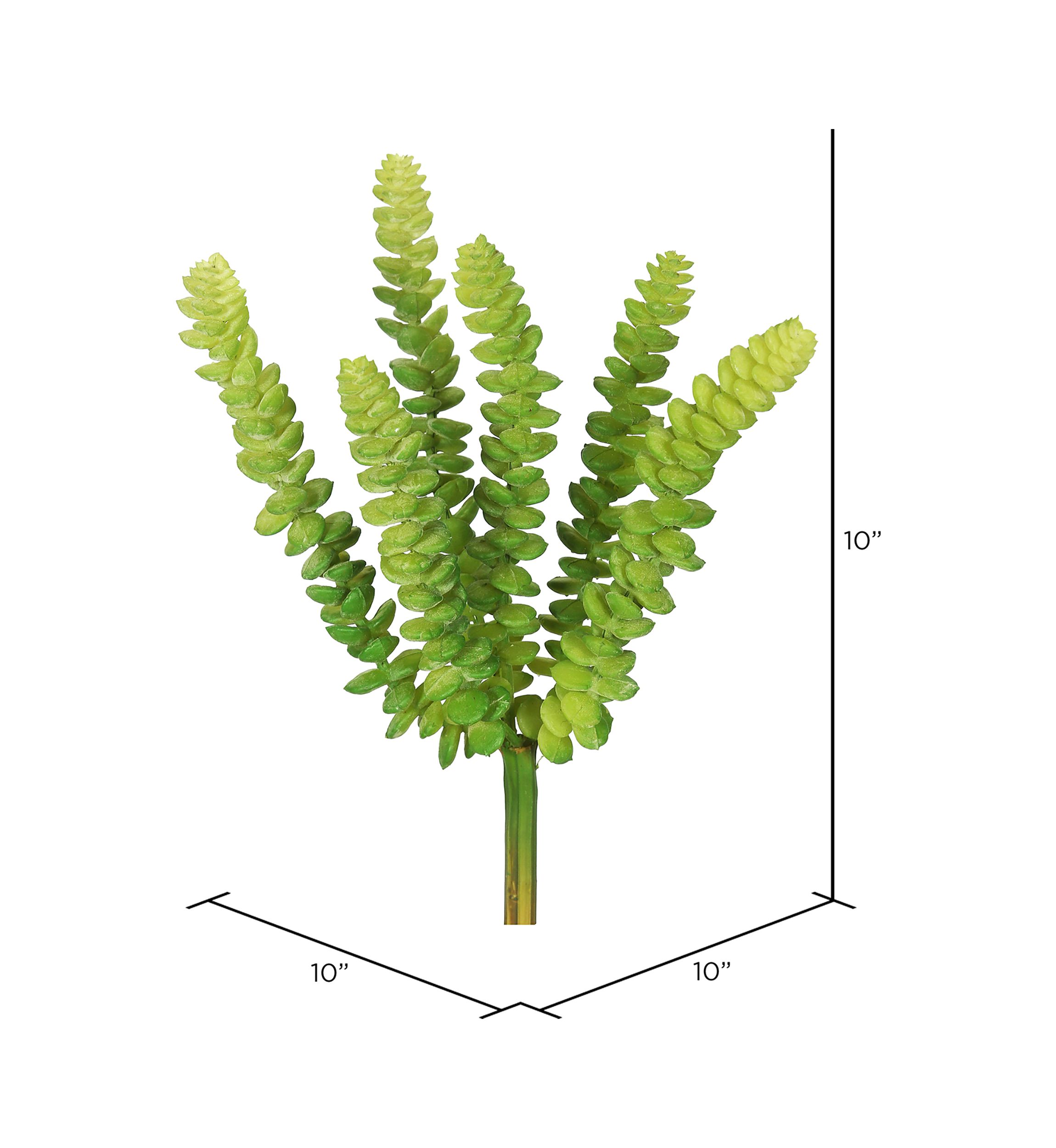 Soft Plastic Green Mini Plants - Set of 3