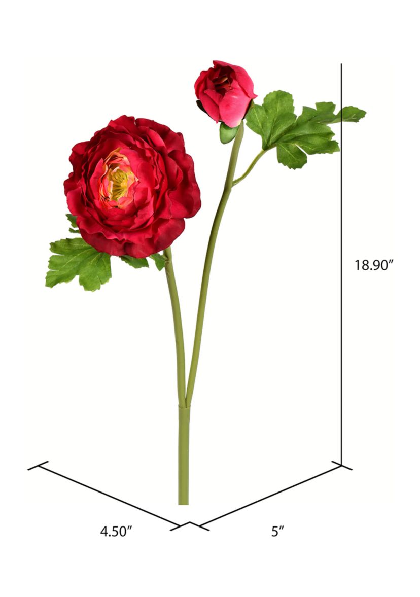Fuchsia Single Bougainvillea Floral Stem - Set of 3