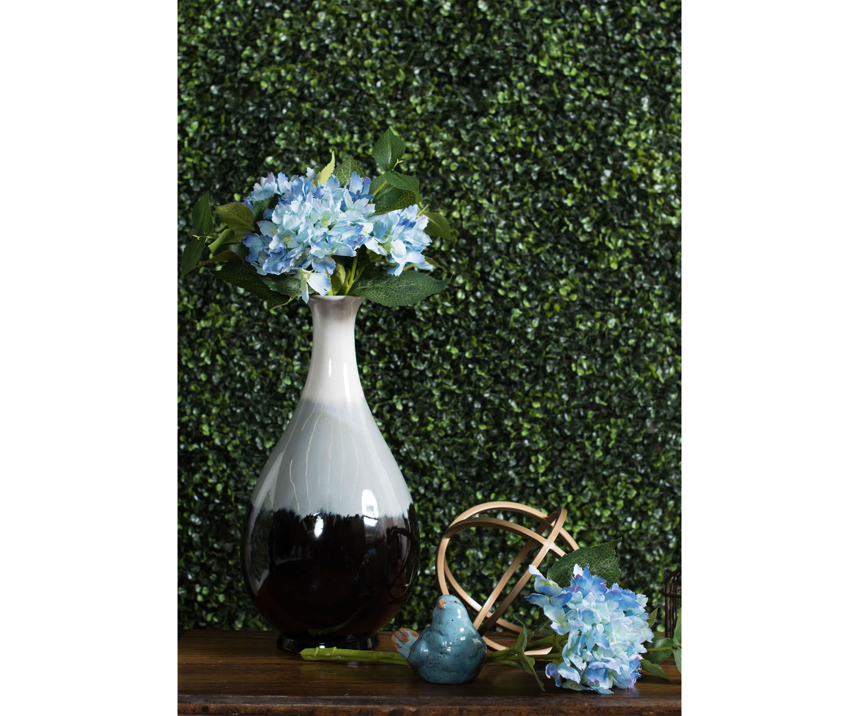 Short Stem Blue Hydrangea - Set of 3