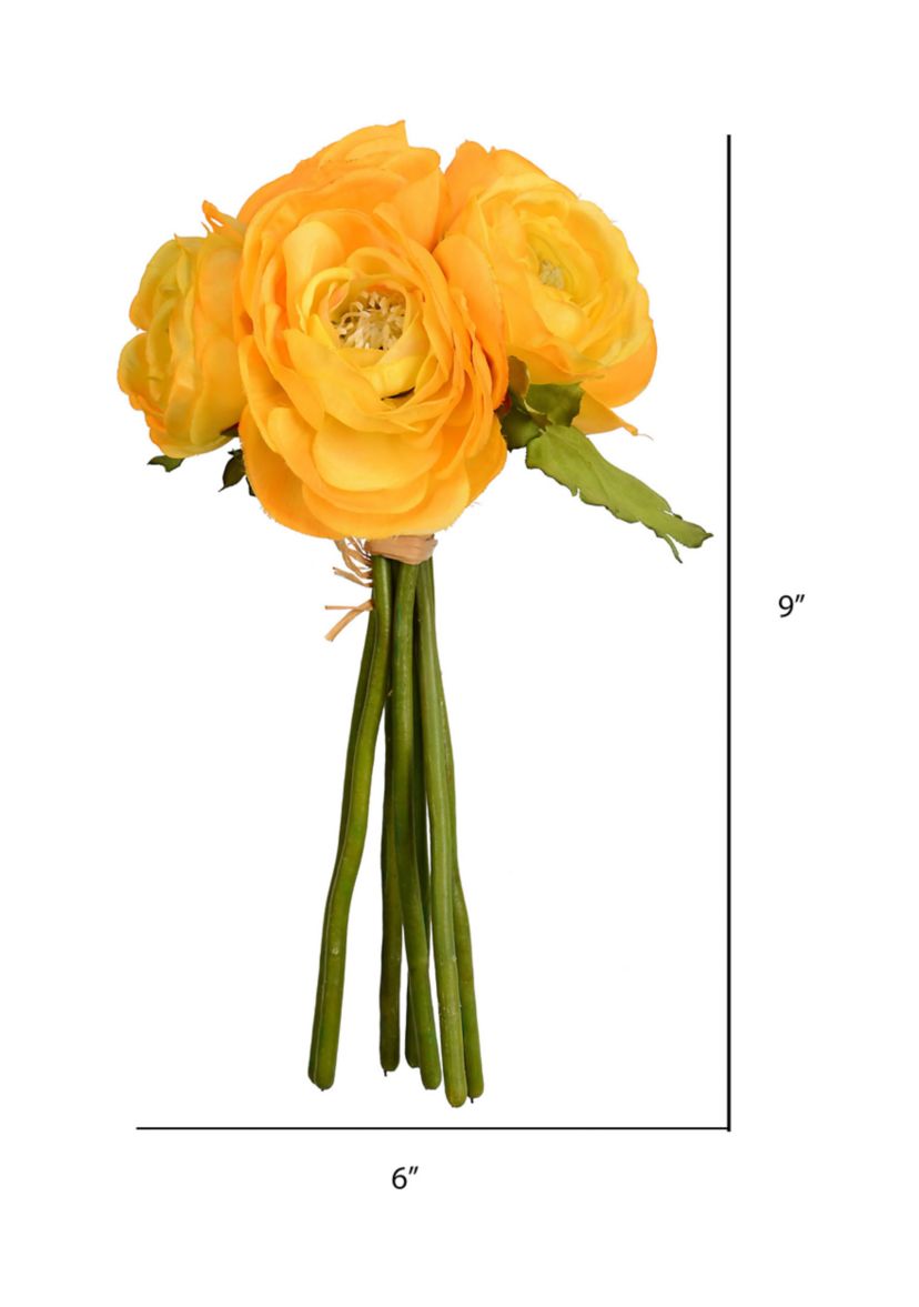 Mini Yellow Ranunculus Spray - Set of 3