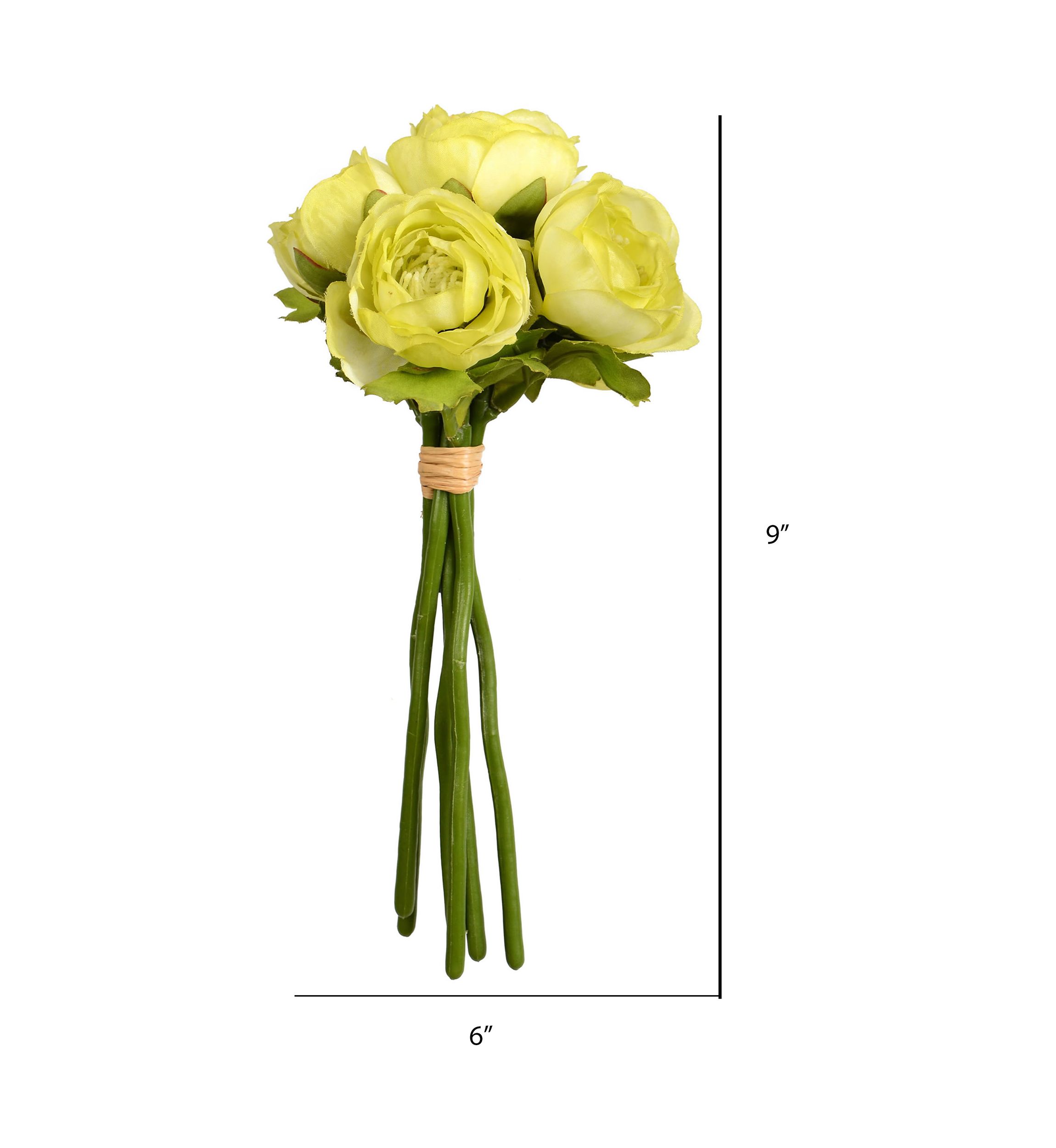 Mini Spring Green Ranunculus Spray - Set of 3