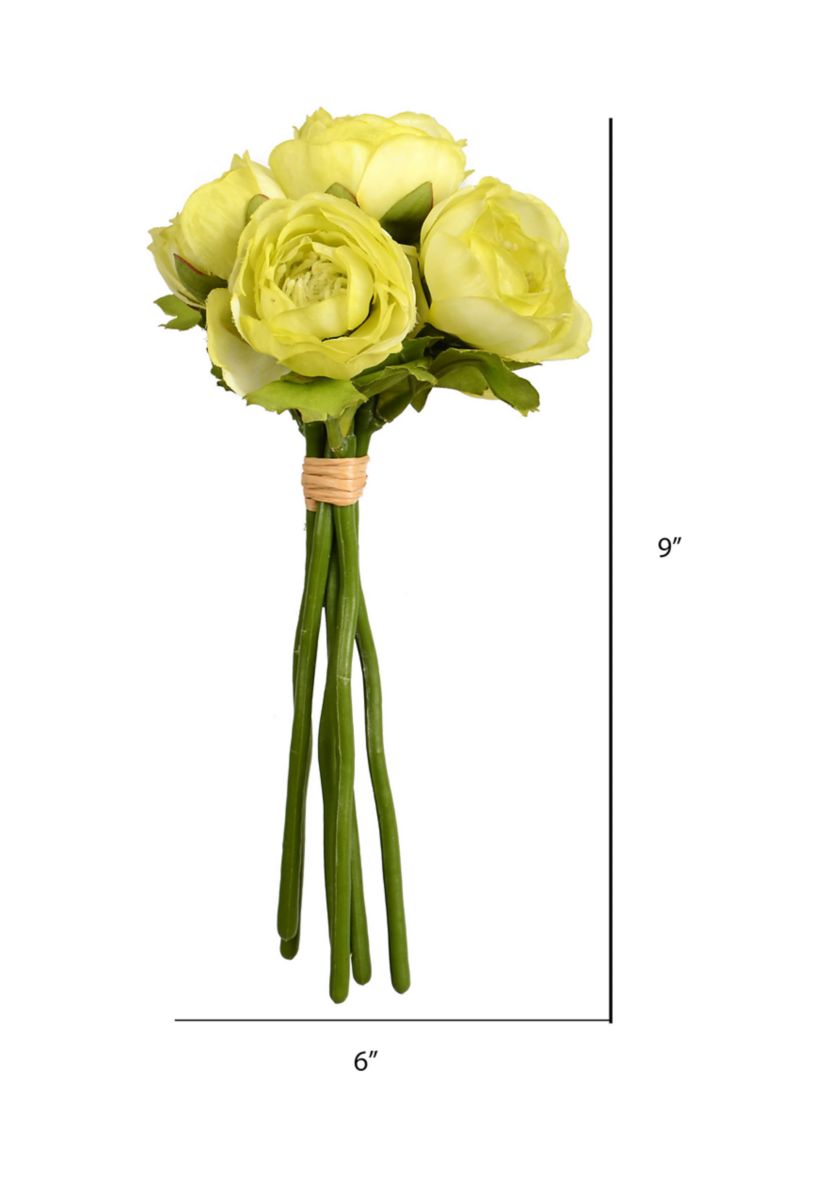 Mini Spring Green Ranunculus Spray - Set of 3
