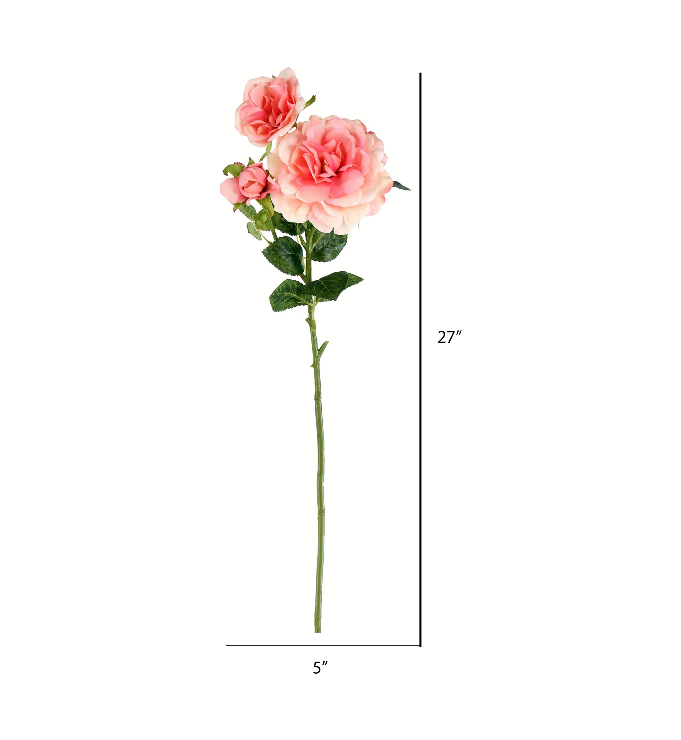 Light Pink Rose Stem - Set of 3