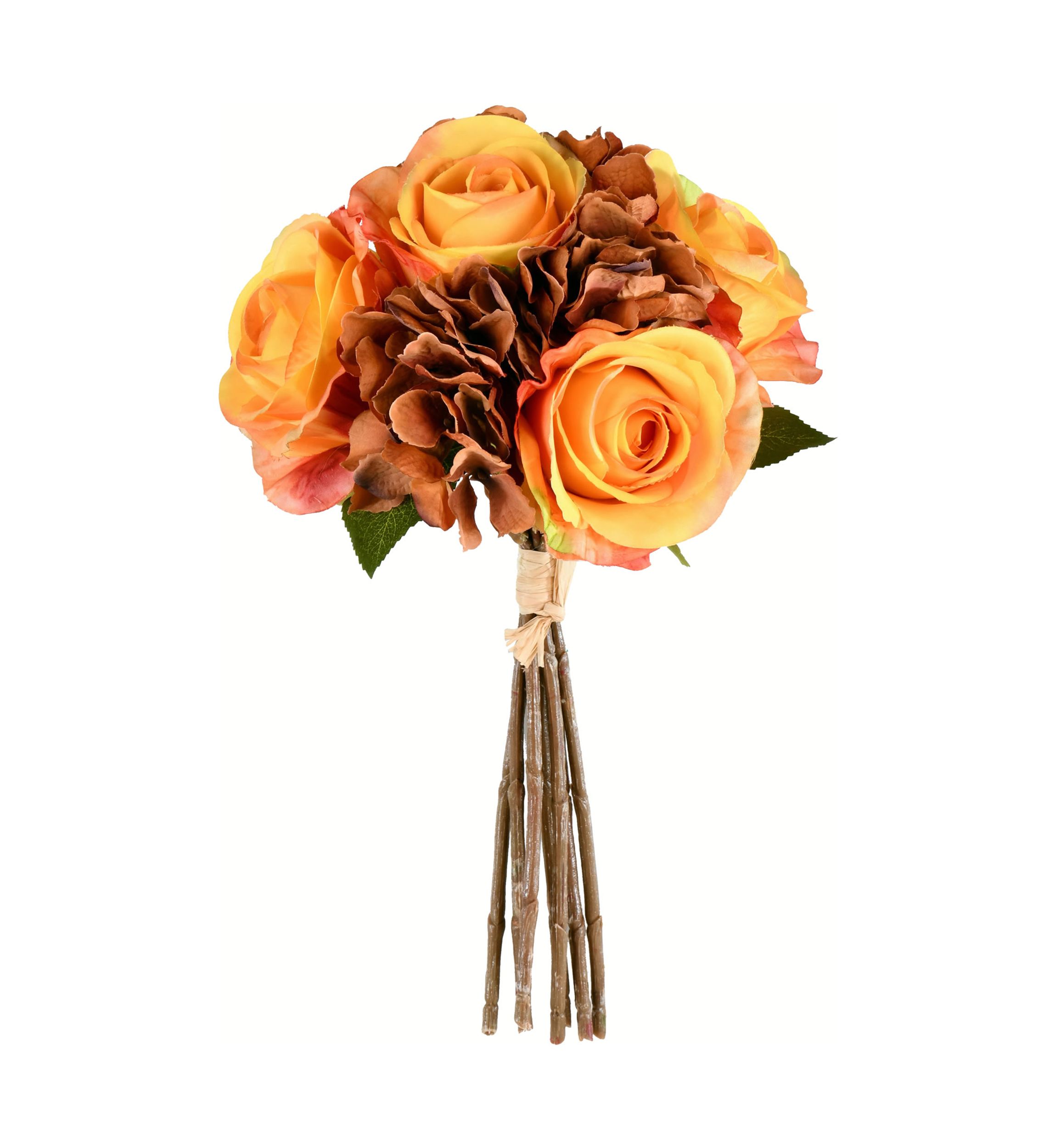 Tan Rose and Hydrangea Bouquet