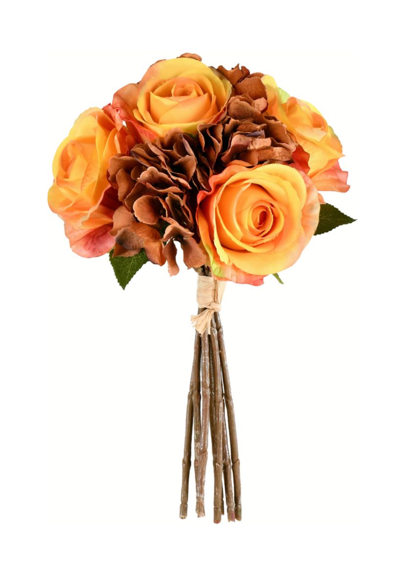 Tan Rose and Hydrangea Bouquet