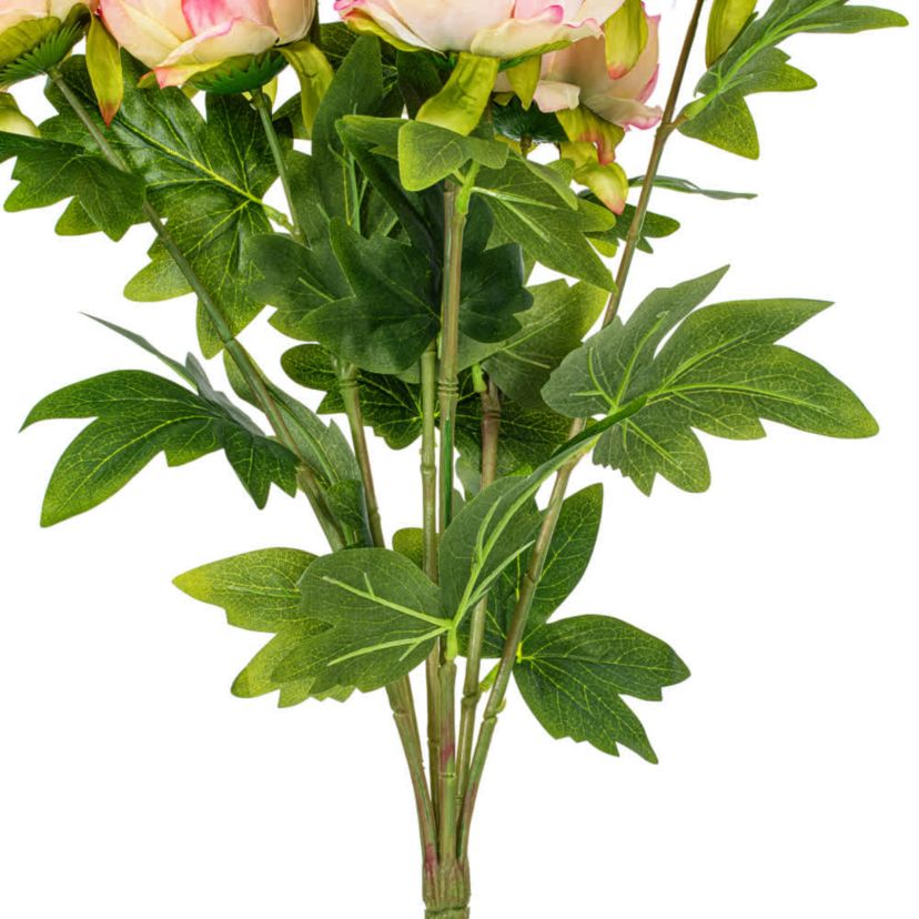 Vickerman 19" Artificial Light Pink Peony Bush.