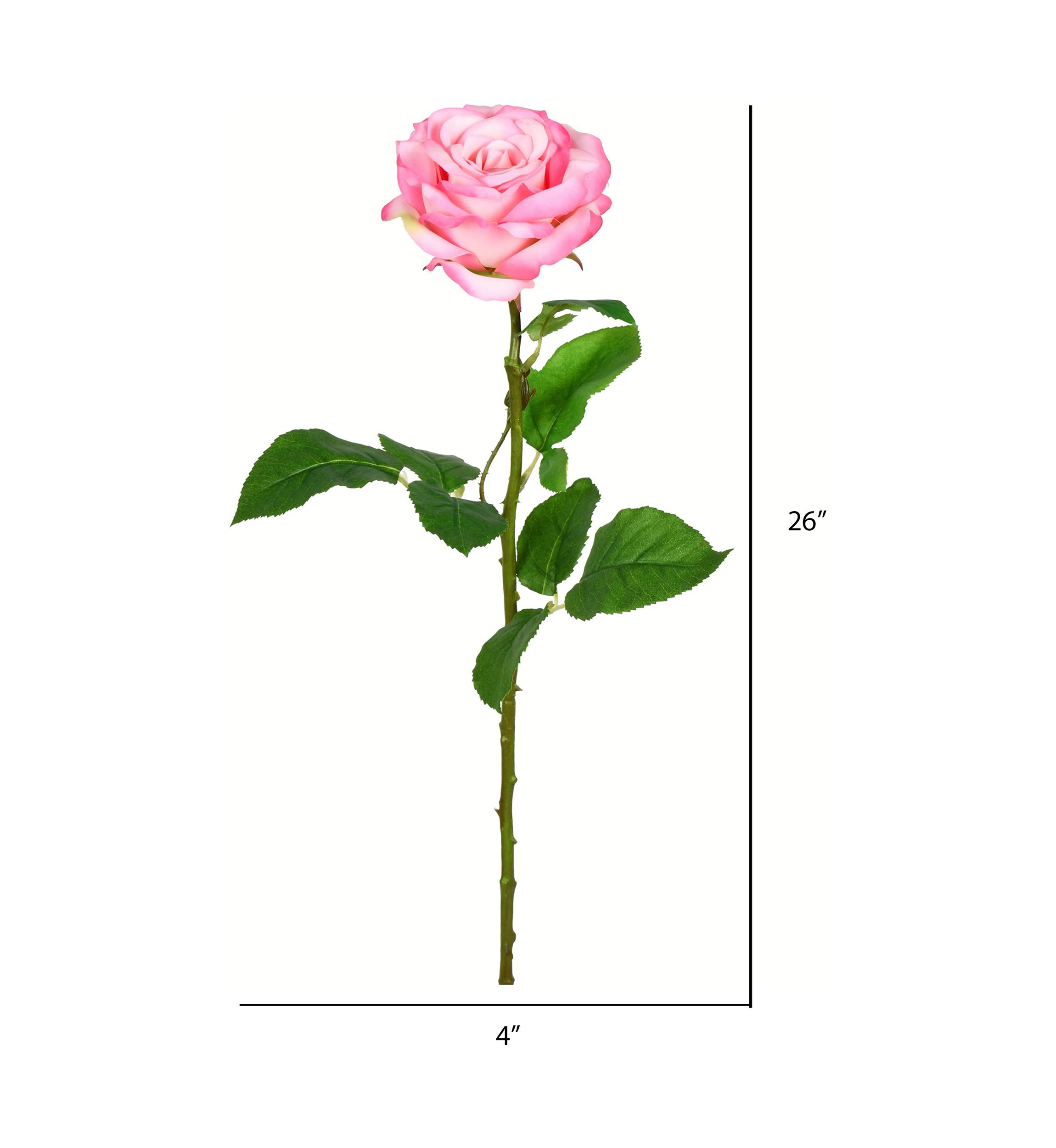 Pale Pink Rose Stem - Set of 6