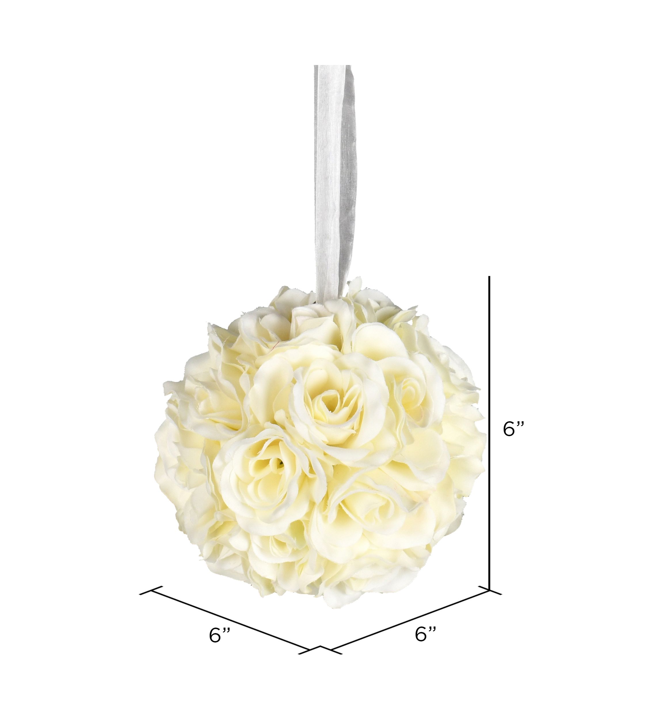 White Rose Ball - Set of 2