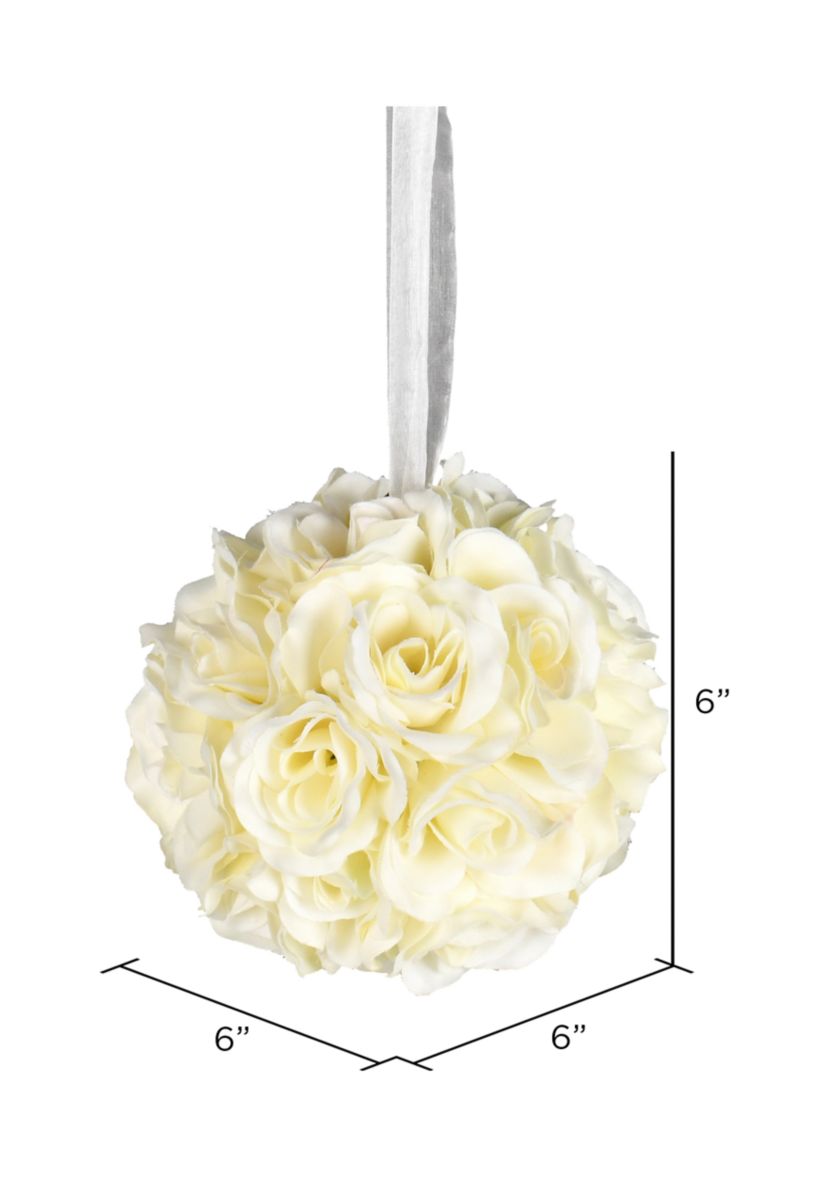 White Rose Ball - Set of 2